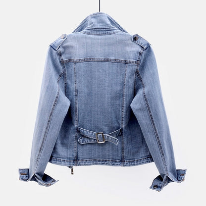 Eveloria Damen Motorradjacke Jeans - Eveloria
