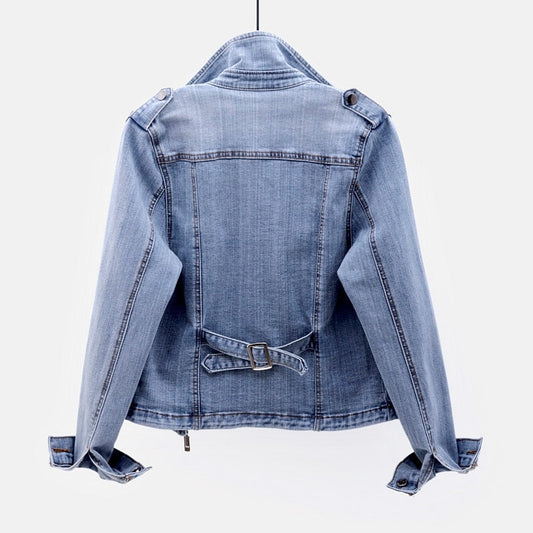 Eveloria Damen Motorradjacke Jeans - Eveloria