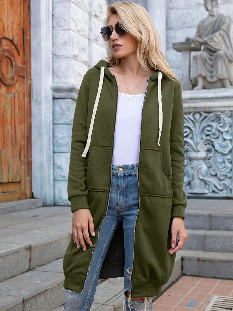 Eveloria Damen Langarm Sweatshirt Oversized Grau