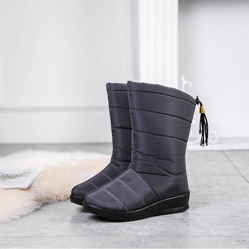 Damen Winterstiefel Gefüttert Warm Rutschfest