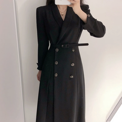 Damen Trenchcoat Maßgeschneidert Doppelreihig Lang