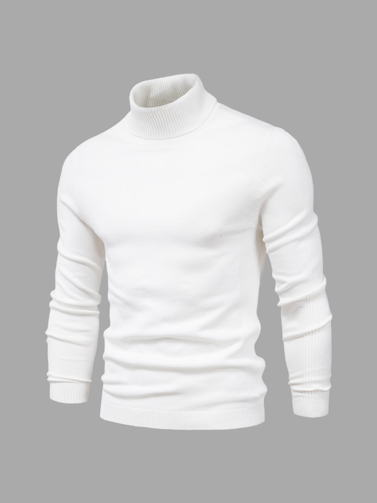 Herren Rollkragenpullover Baumwolle Elegantes Strickdesign Schwarz - Eveloria