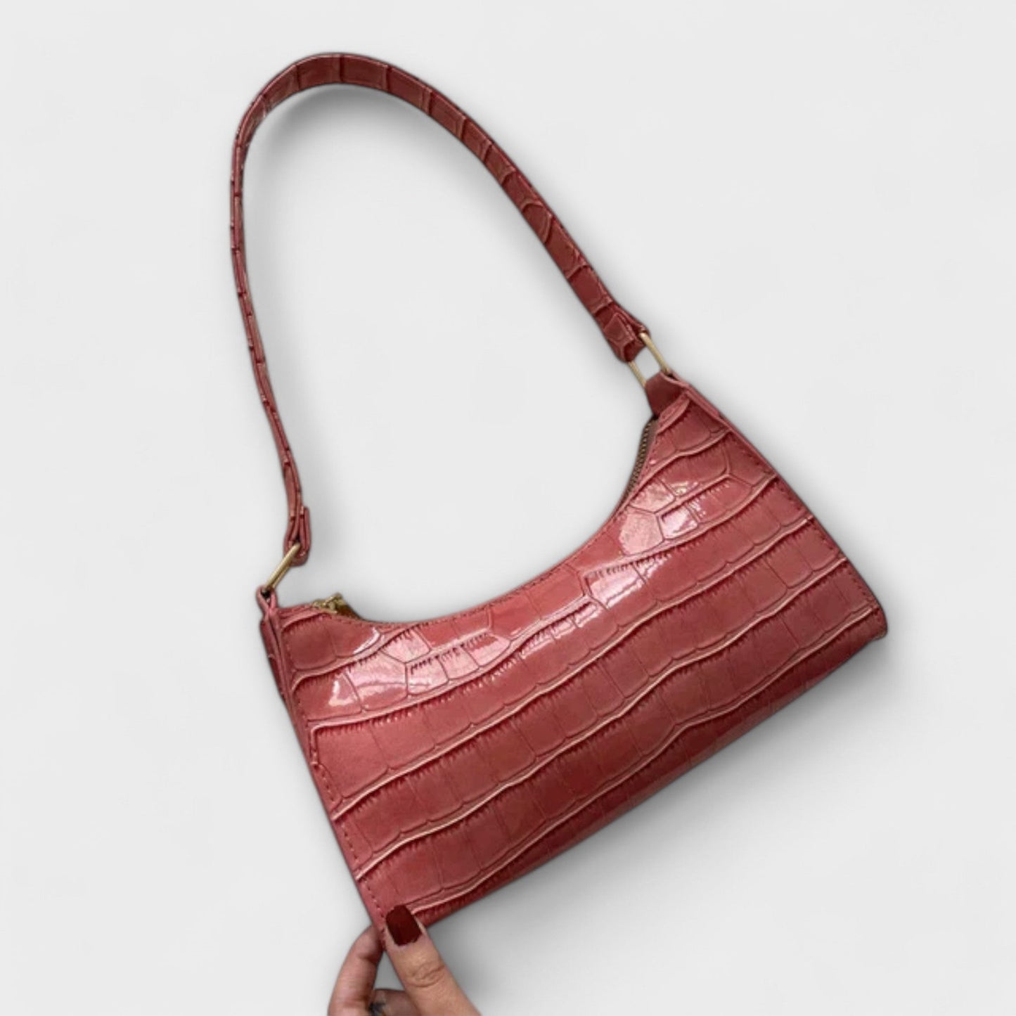 Damen Klassische Schultertasche Leder