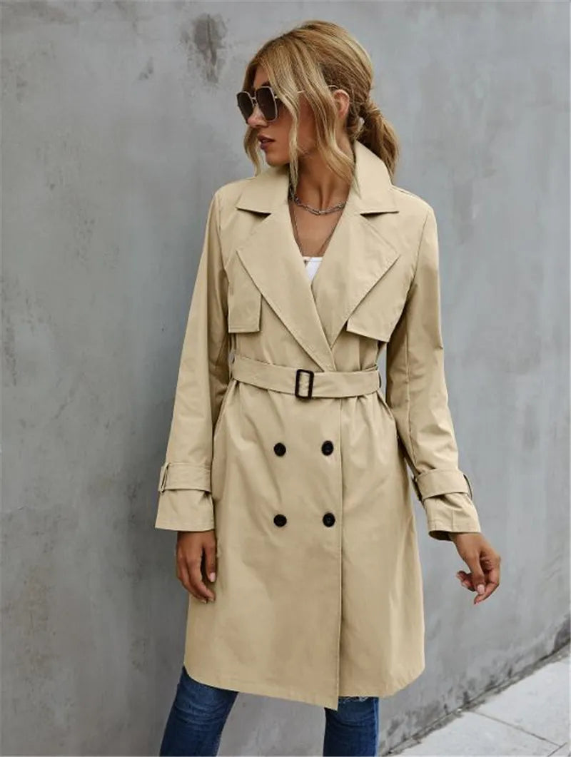Eveloria Damen Trenchcoat Stilvoll
