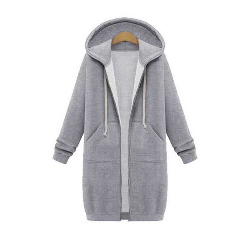 Eveloria Damen Langarm Sweatshirt Oversized Grau