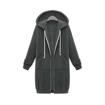 Eveloria Damen Langarm Sweatshirt Oversized Grau