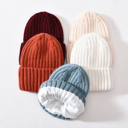 Unisex Strickmütze Gerippt Warm