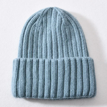 Unisex Strickmütze Gerippt Warm