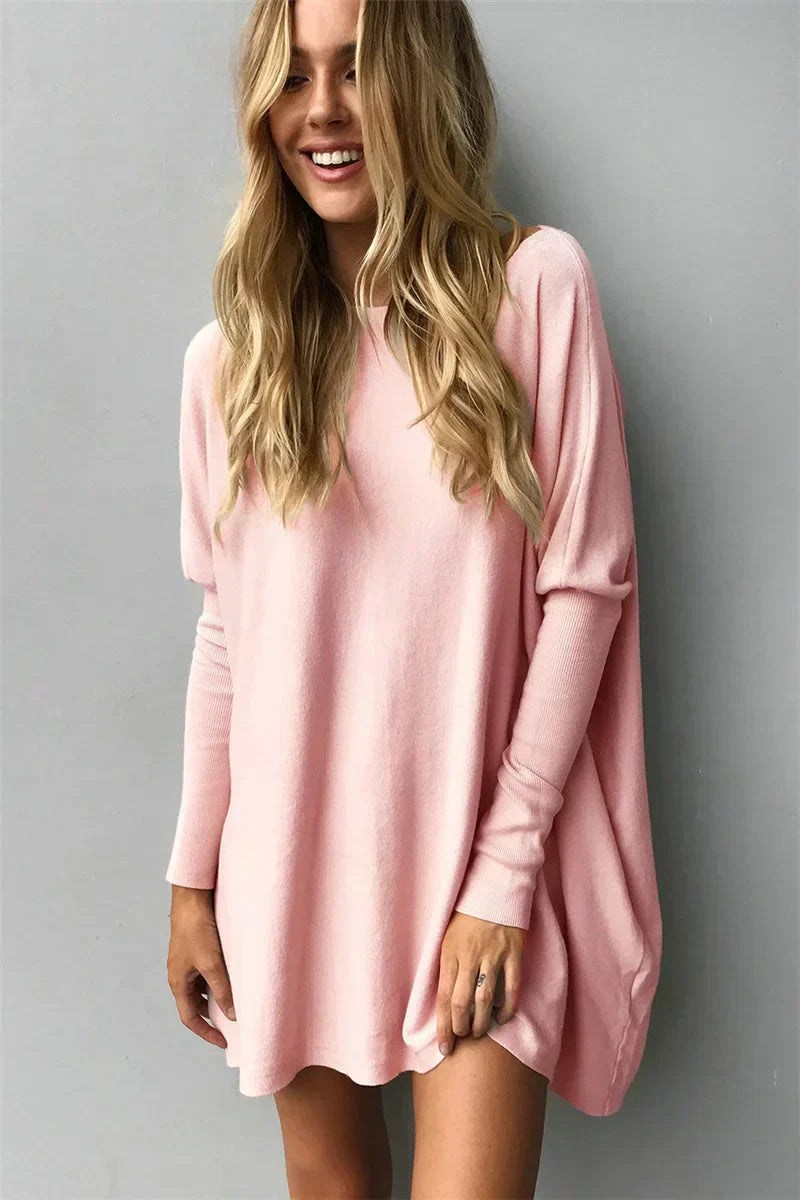 Eveloria Damen Pullover Oversized Weiches Strick Langarm
