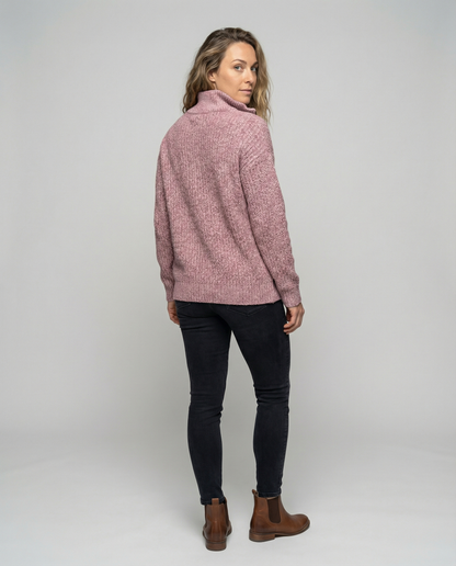Damen Pullover Reißverschluss