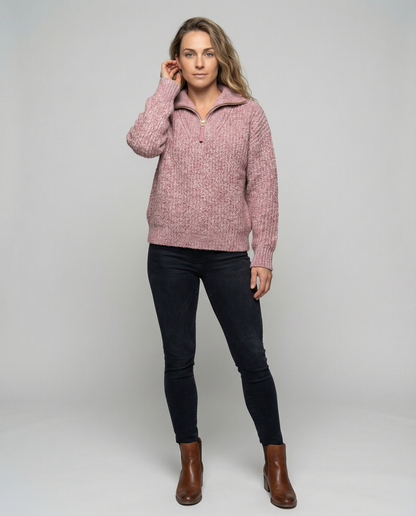 Damen Pullover Reißverschluss - Eveloria