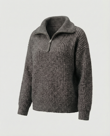 Damen Pullover Reißverschluss
