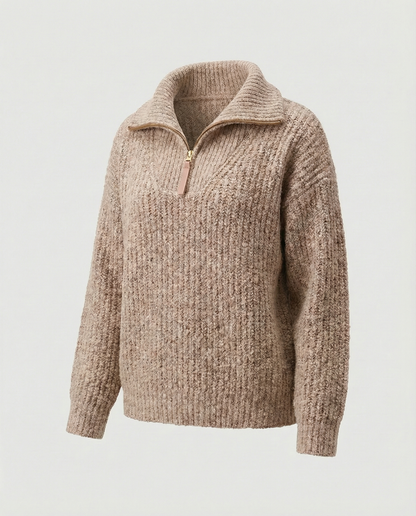 Damen Pullover Reißverschluss