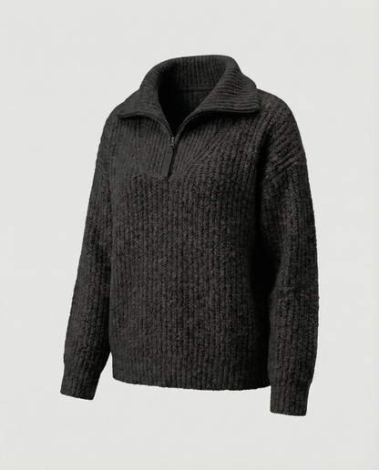 Damen Pullover Reißverschluss