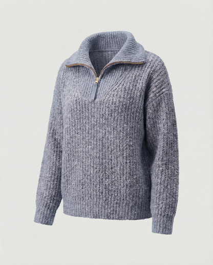 Damen Pullover Reißverschluss
