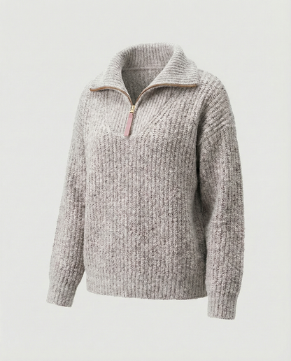 Damen Pullover Reißverschluss
