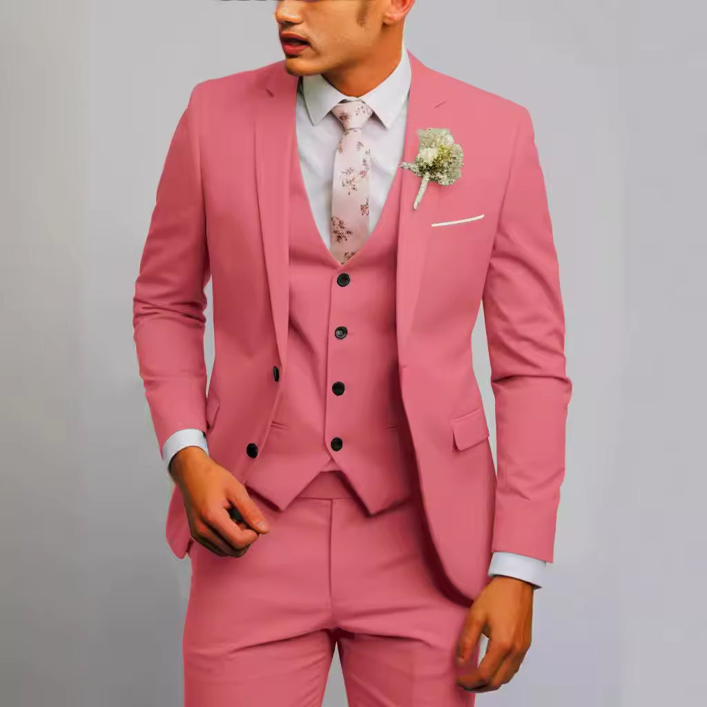 Herren 3-teiliger Anzug mit Weste Elegantes Business-Outfit