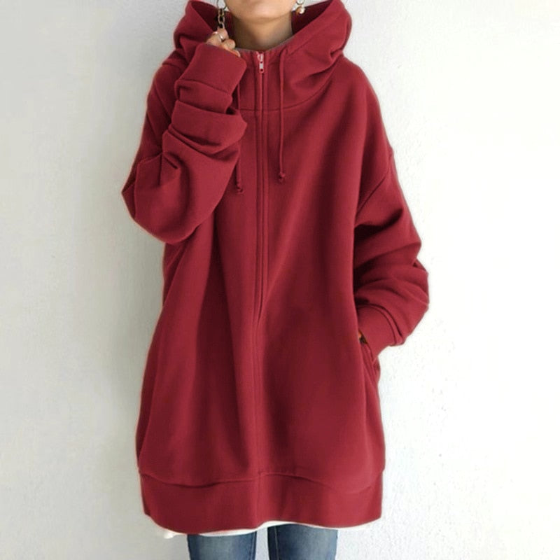 Eveloria Damen Oversize Winterhoodie Cassandra Baumwolle