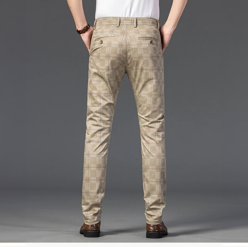Herren Maßgeschneiderte Karierten Hosen Slim Fit
