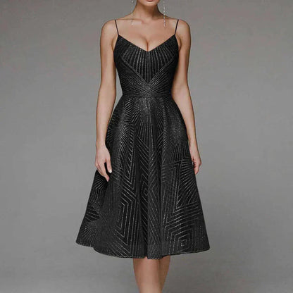 Eveloria Damen Midi-Kleid Elegant für Anlässe