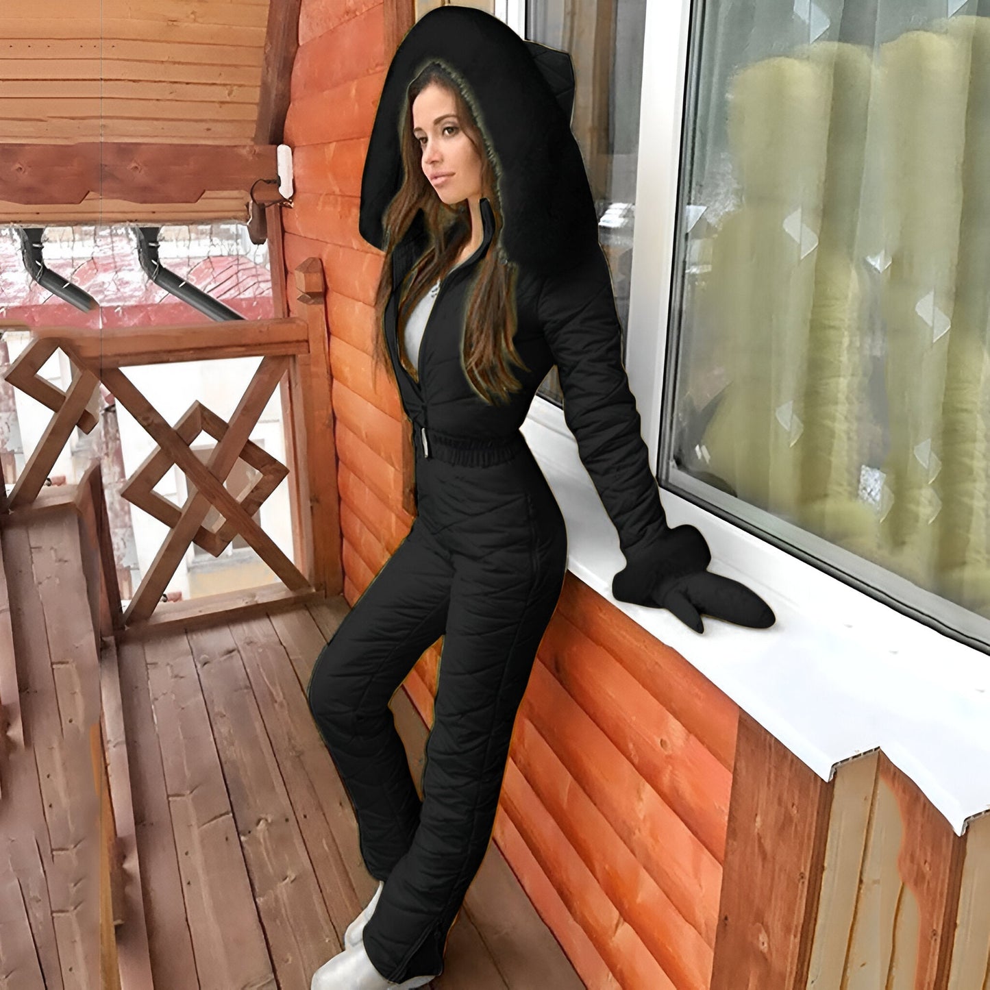 Eveloria Damen Ski-Overall Warm