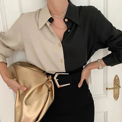 Damenhemd Vintage Stil Bluse