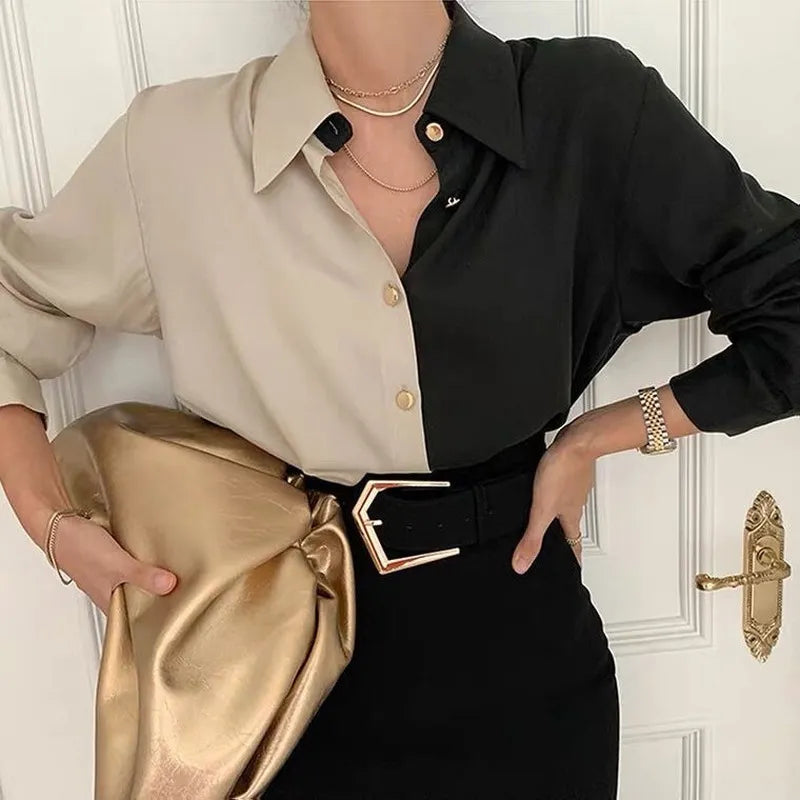 Damenhemd Vintage Stil Bluse