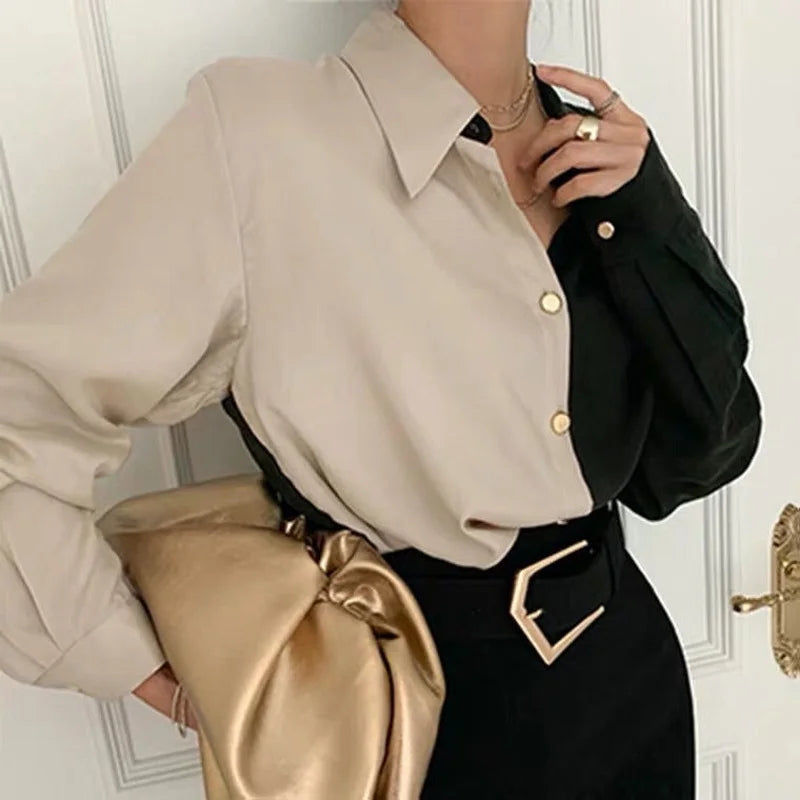 Damenhemd Vintage Stil Bluse