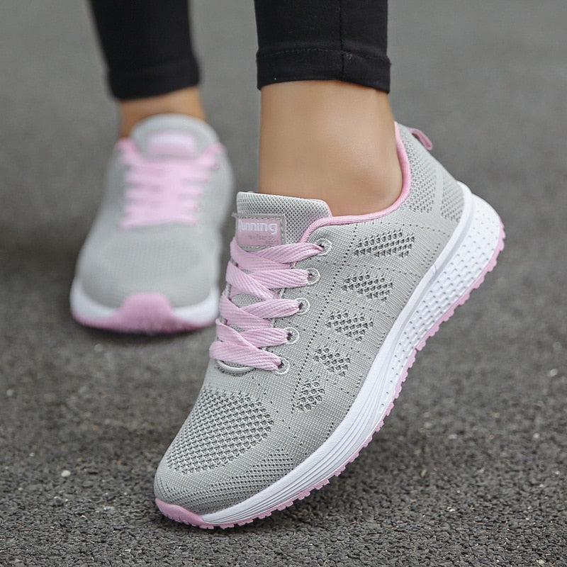 Damen Casual Walking Sneaker Schnürschuhe