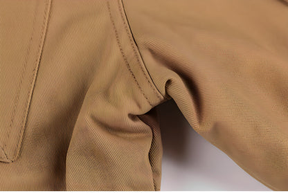 Herren Militärjacke Kapuze Mehrfach-Taschen Funktionales Design