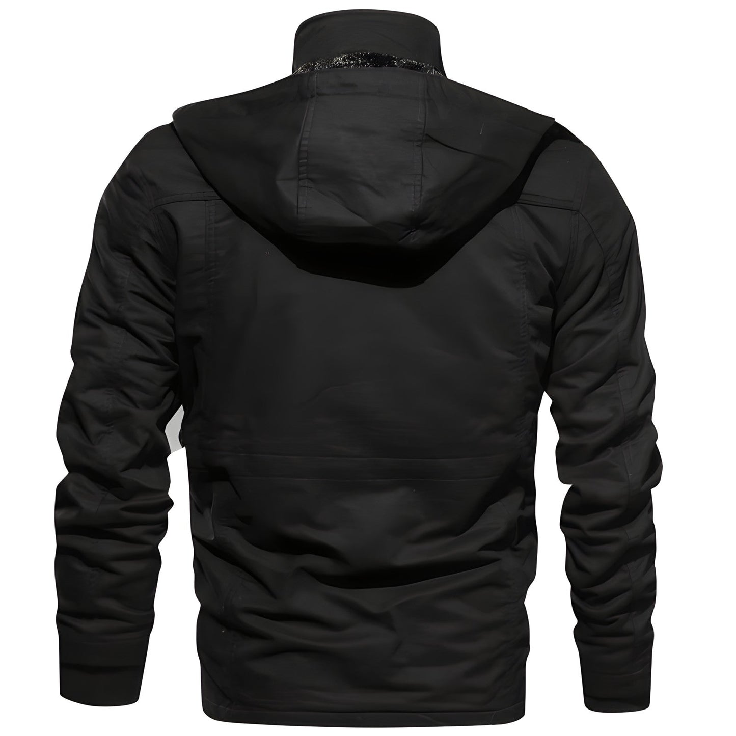 Herren Militärjacke Kapuze Mehrfach-Taschen Funktionales Design
