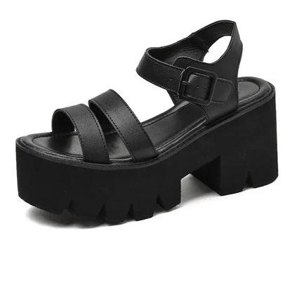 Eveloria Damen Plattform Sandalen Chunky