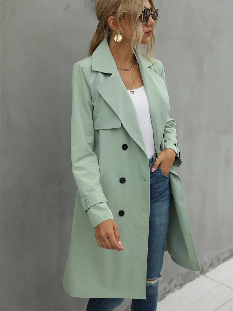 Eveloria Damen Trenchcoat Stilvoll