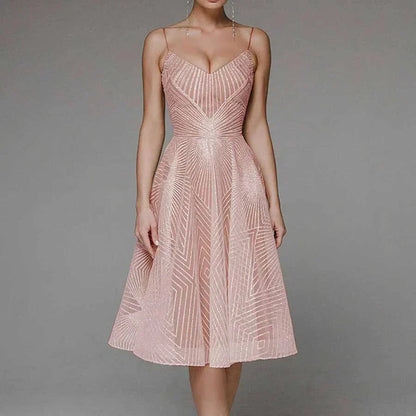 Eveloria Damen Midi-Kleid Elegant für Anlässe