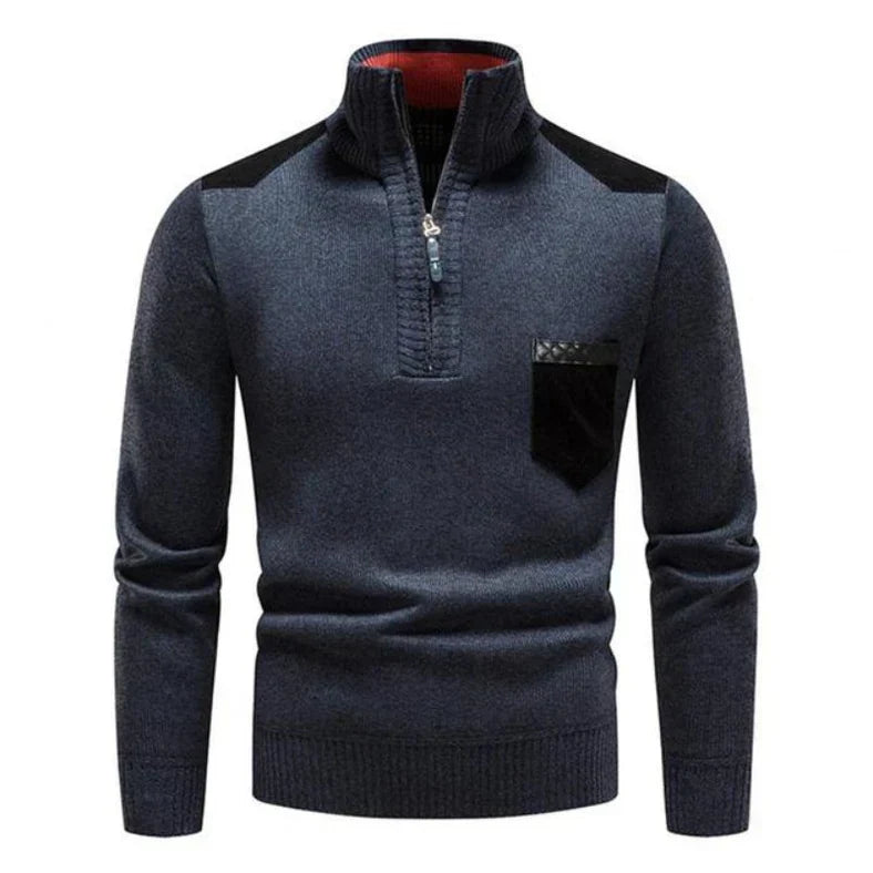 Herren Strickpullover Halb-Reißverschluss Viertelöffnung - Eveloria