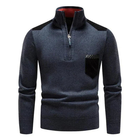 Herren Strickpullover Halb-Reißverschluss Viertelöffnung - Eveloria