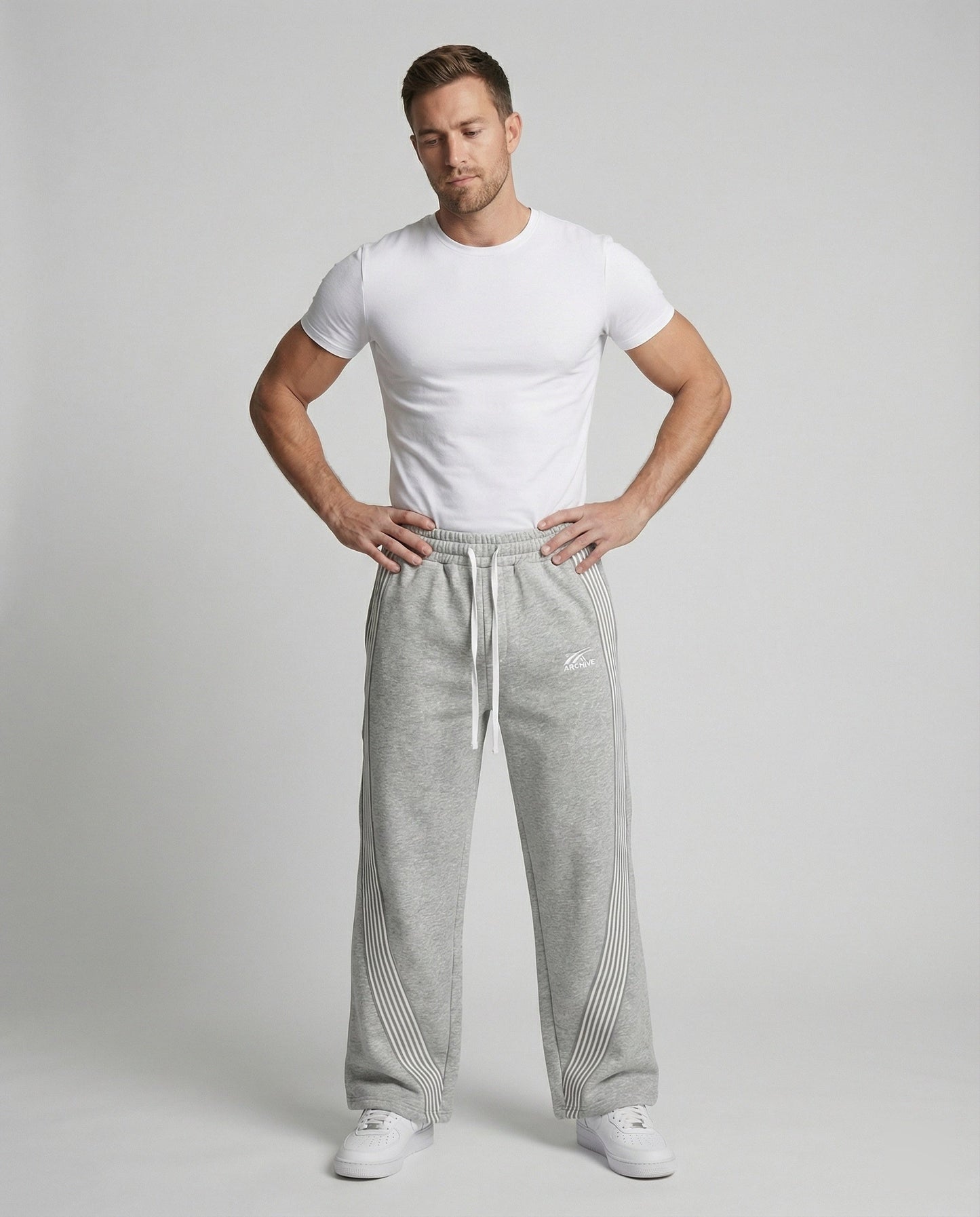 Herren Retro Jogginghose Baumwolle Schwarz - Eveloria