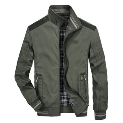 Herren Bomberjacke Winddicht Zip-Up Jacke Schwarz - Eveloria