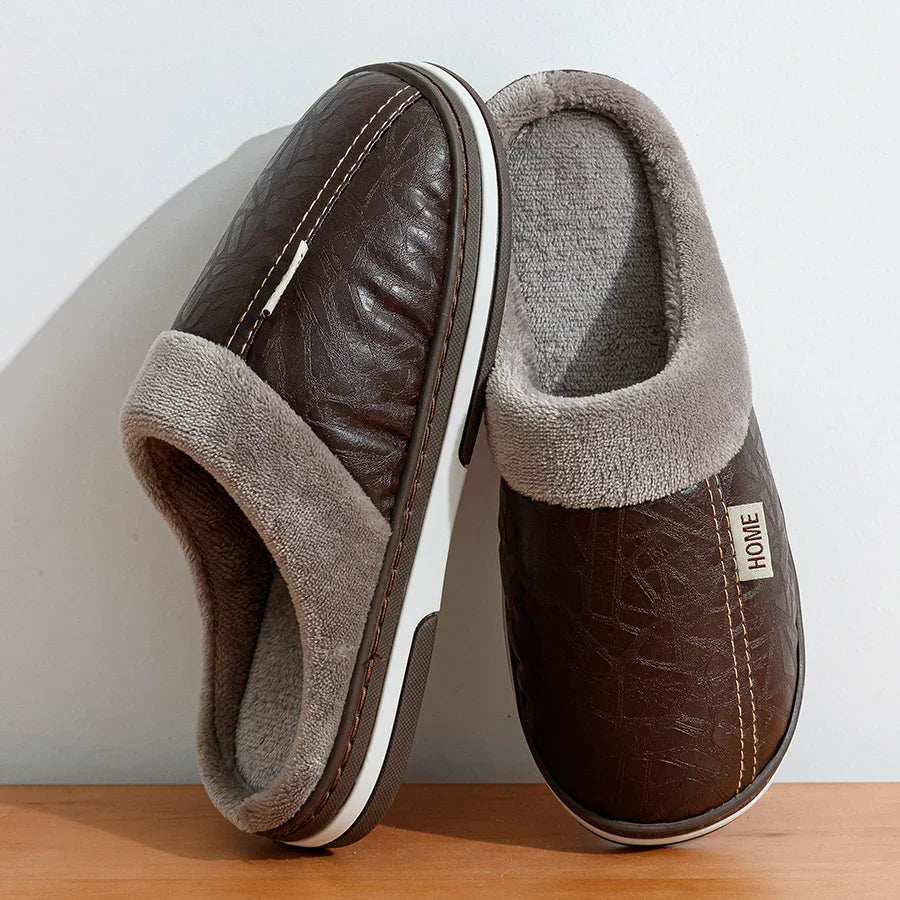 Hausschuhe - Warm - Pantoffeln - Hausschuhe - Hausschuhe für Männer-Braun-40-41-Chaps Herrenmode