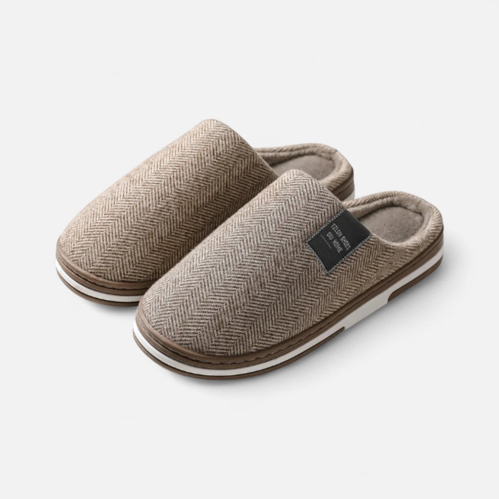 Männer Hausschuhe Warme Tweed Winter - Eveloria