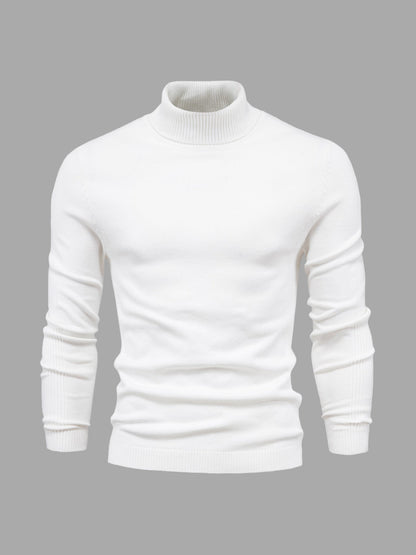 Herren Rollkragenpullover Baumwolle Elegantes Strickdesign