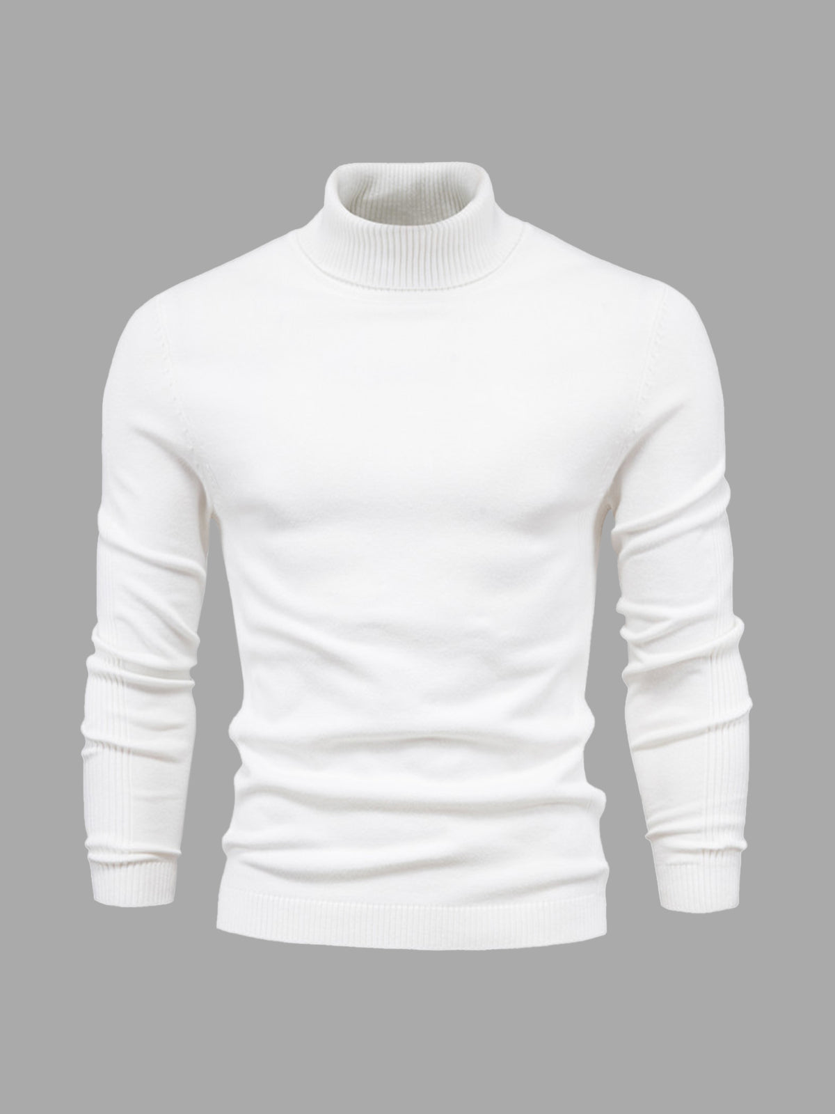 Herren Rollkragenpullover Kurz Waschbar
