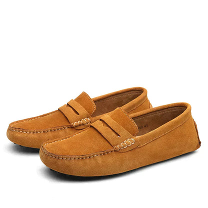 Leonardo Herren Wildleder Slipper Italienischer Stil