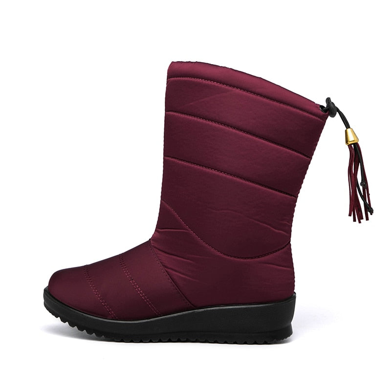 Damen Winterstiefel Gefüttert Warm Rutschfest