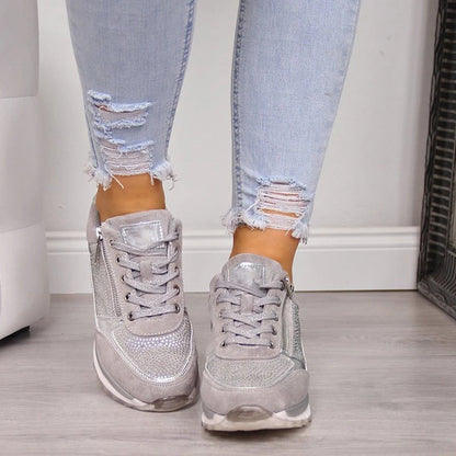 Damen Sneaker Bequem Sommerweiß