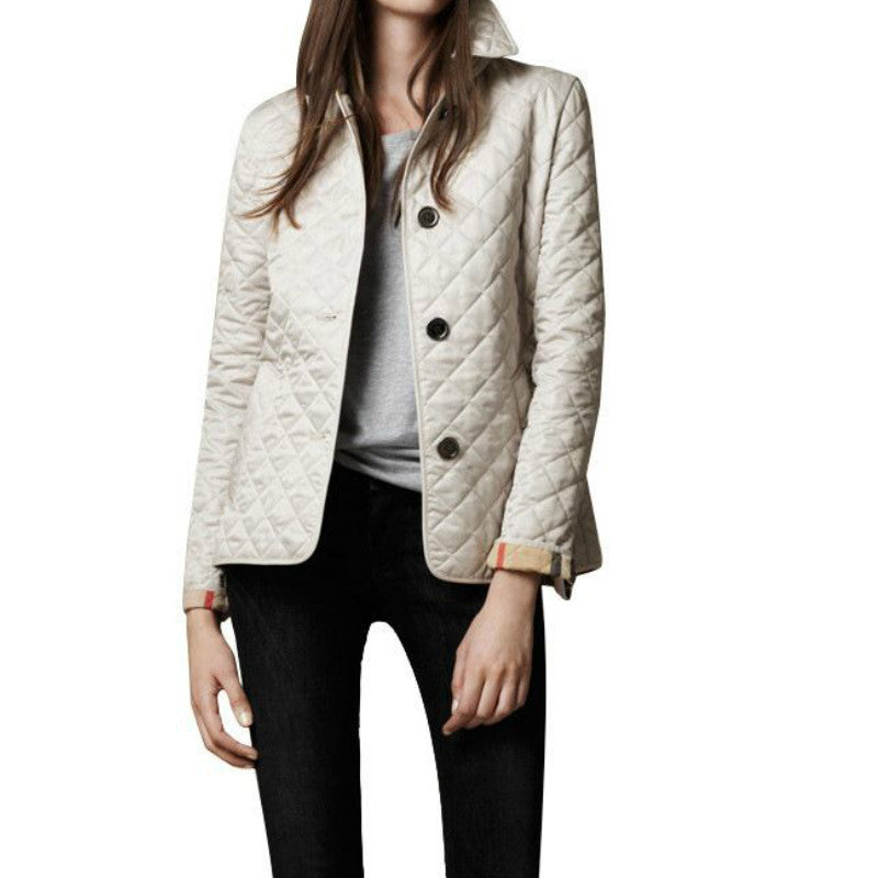 Eveloria Damen Übergangsjacke Quilted Steppjacke Beige