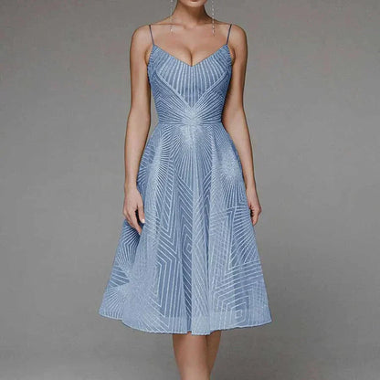 Eveloria Damen Midi-Kleid Elegant für Anlässe