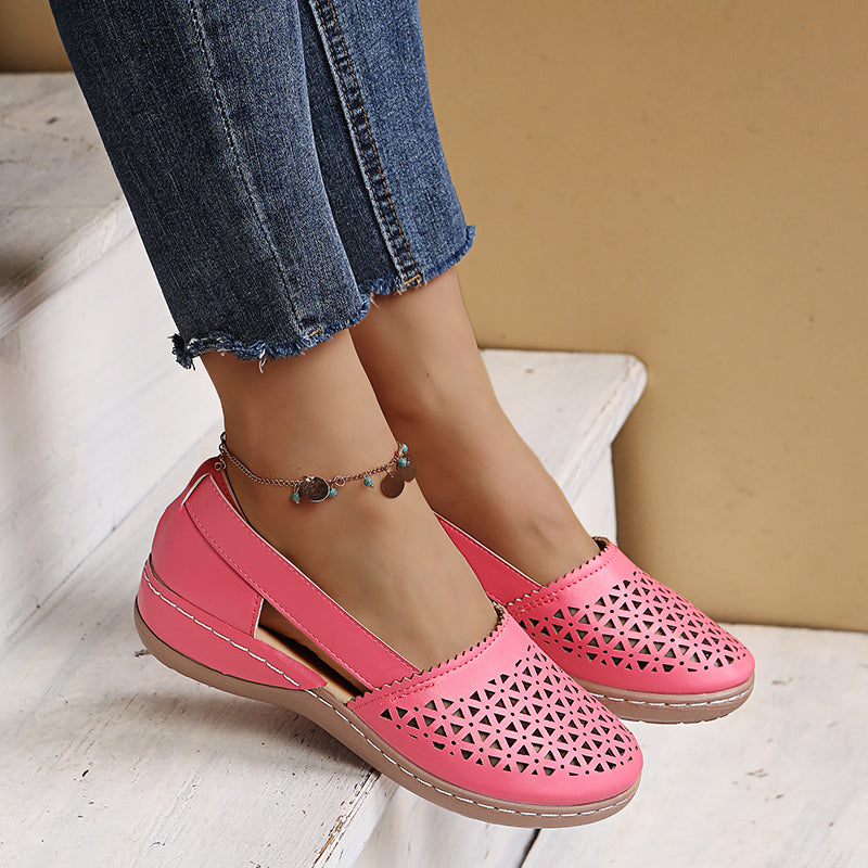 Eveloria Damen Retro Flache Sandalen Atmungsaktives Material