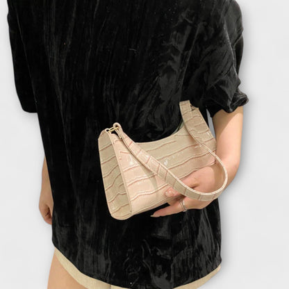 Damen Klassische Schultertasche Leder