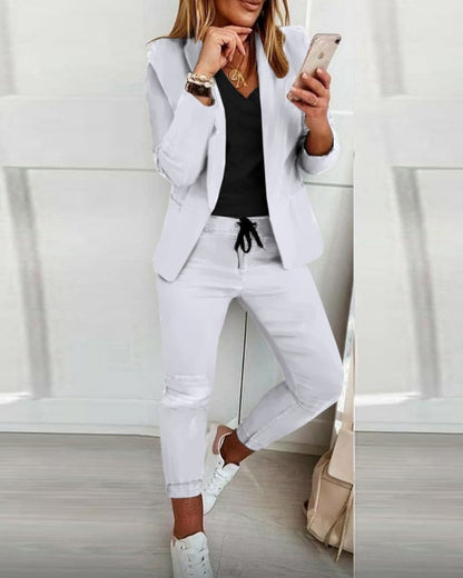 Eveloria Damen Blazer-Set Blazer und Hose